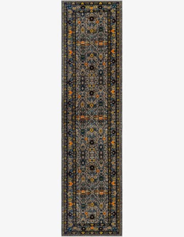 Gray Washable Palazzo Runner Rug