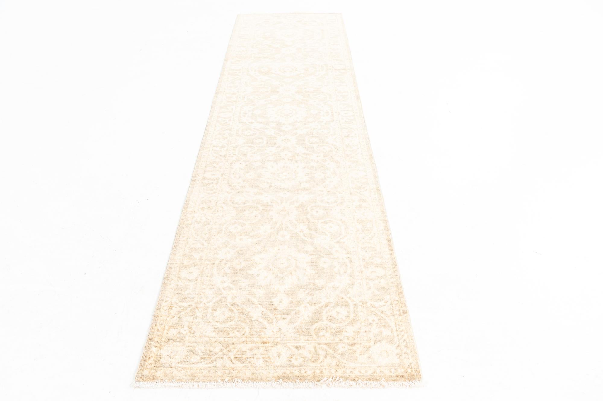 2' 7 x 9' 10 Hand Knotted Peshawar Ziegler Oriental Runner Rug