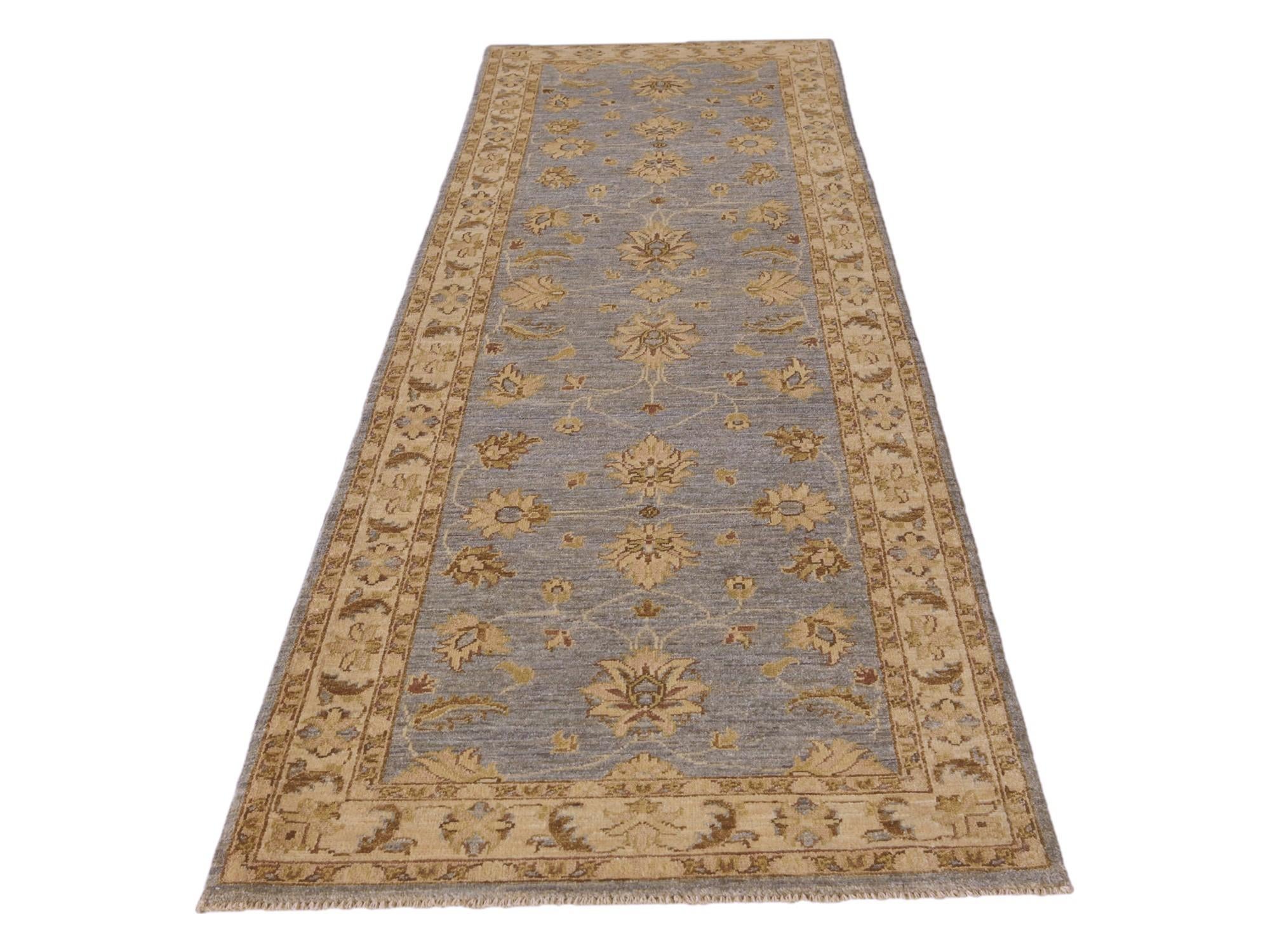 2' 9 x 9' 8 Hand Knotted Peshawar Ziegler Runner Rug