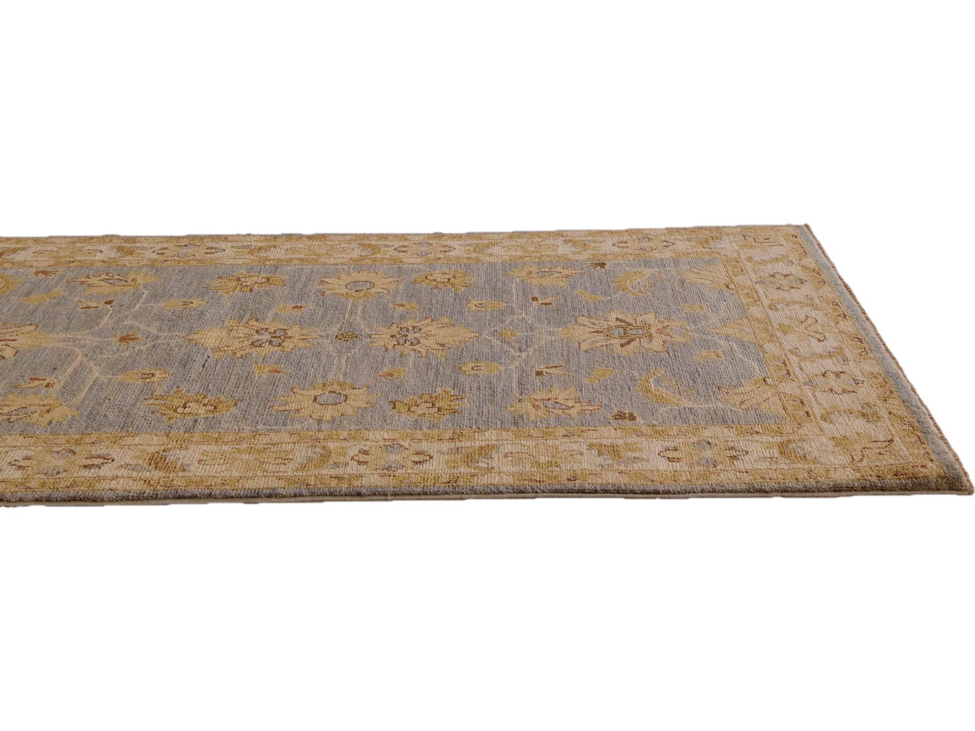 2' 9 x 9' 8 Hand Knotted Peshawar Ziegler Runner Rug