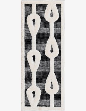 Gray Prismatic Runner Rug