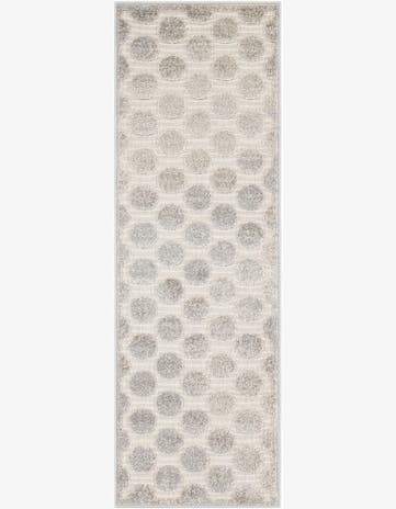 Gray Easy-Clean Sabrina Soto Indoor / Outdoor Runner Rug