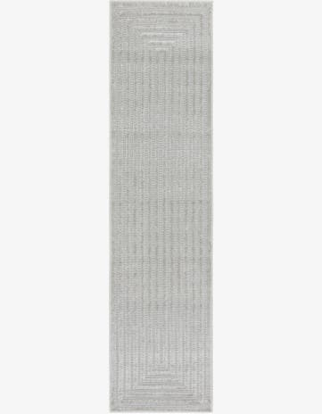 Gray Easy-Clean Sabrina Soto Prescott Indoor / Outdoor Runner Rug