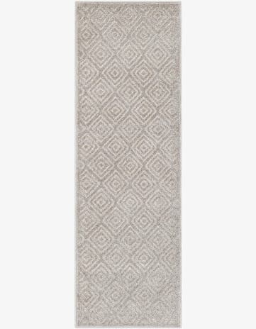 Gray Easy-Clean Sabrina Soto Indoor / Outdoor Runner Rug