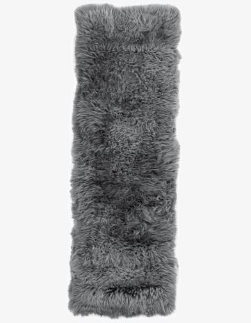 Gray Sheepskin Runner Rug