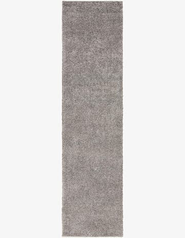 Gray Solid Frieze Runner Rug