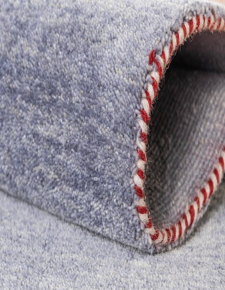 Detail image of 2' 7 x 16' 5  Hand Knotted Solid Gabbeh Wool Runner Rug