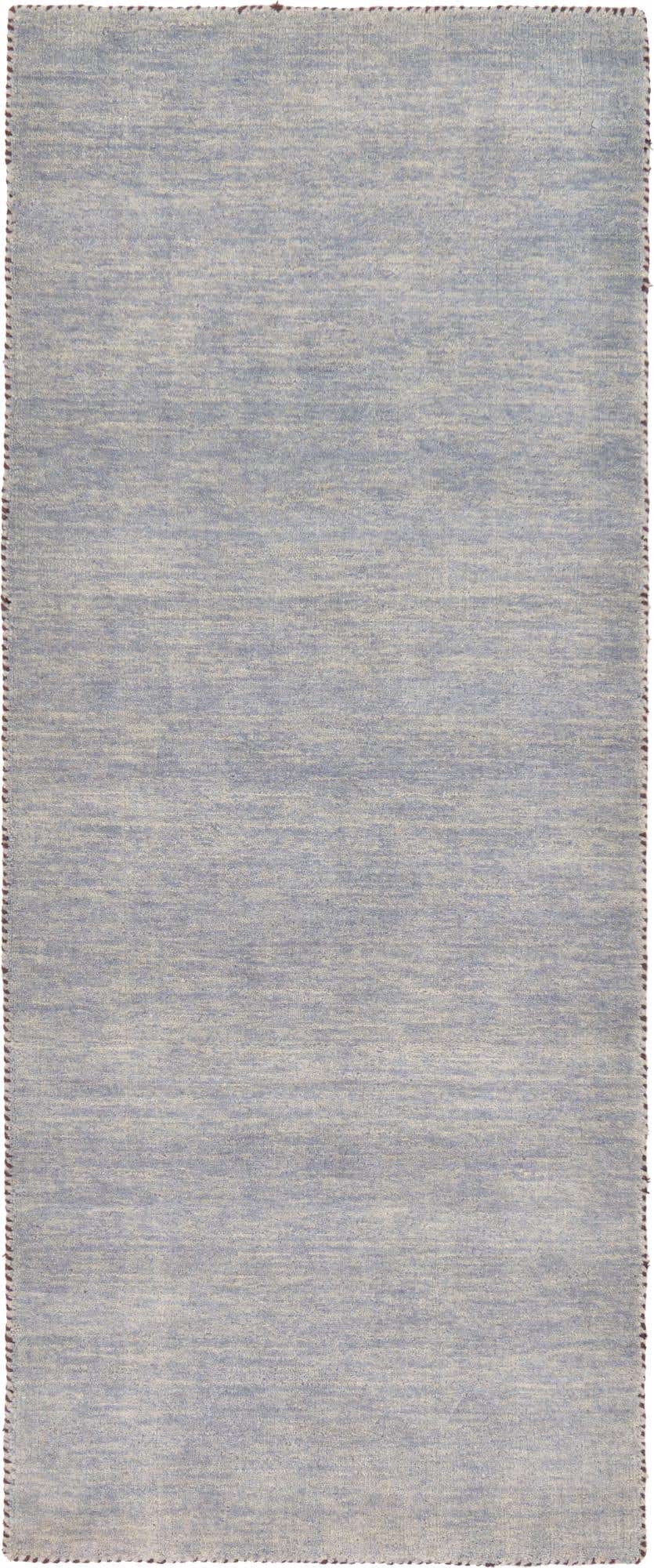 2' 7 x 6' 7 Hand Knotted Solid Gabbeh Wool Runner Rug
