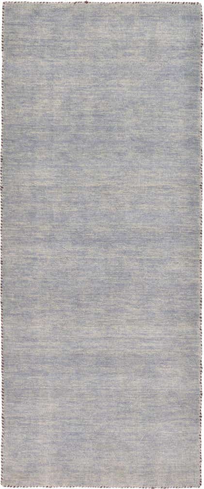 2' 7 x 6' 7 Hand Knotted Solid Gabbeh Wool Runner Rug