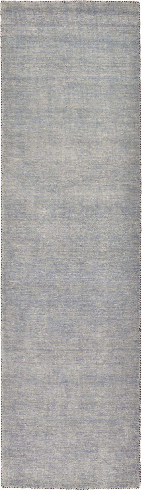 2' 7 x 9' 10 Hand Knotted Solid Gabbeh Wool Runner Rug