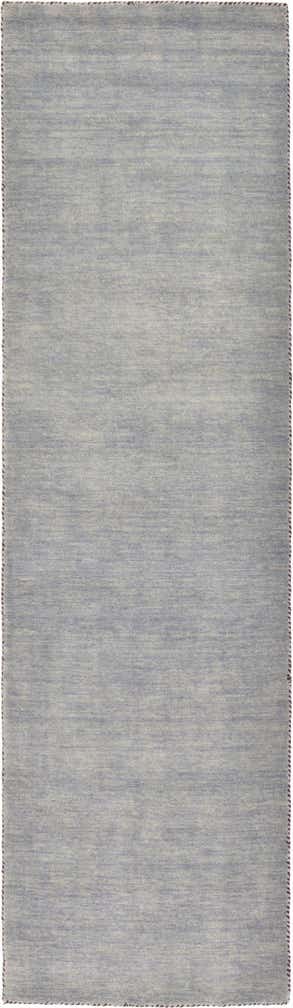2' 7 x 9' 10 Hand Knotted Solid Gabbeh Wool Runner Rug