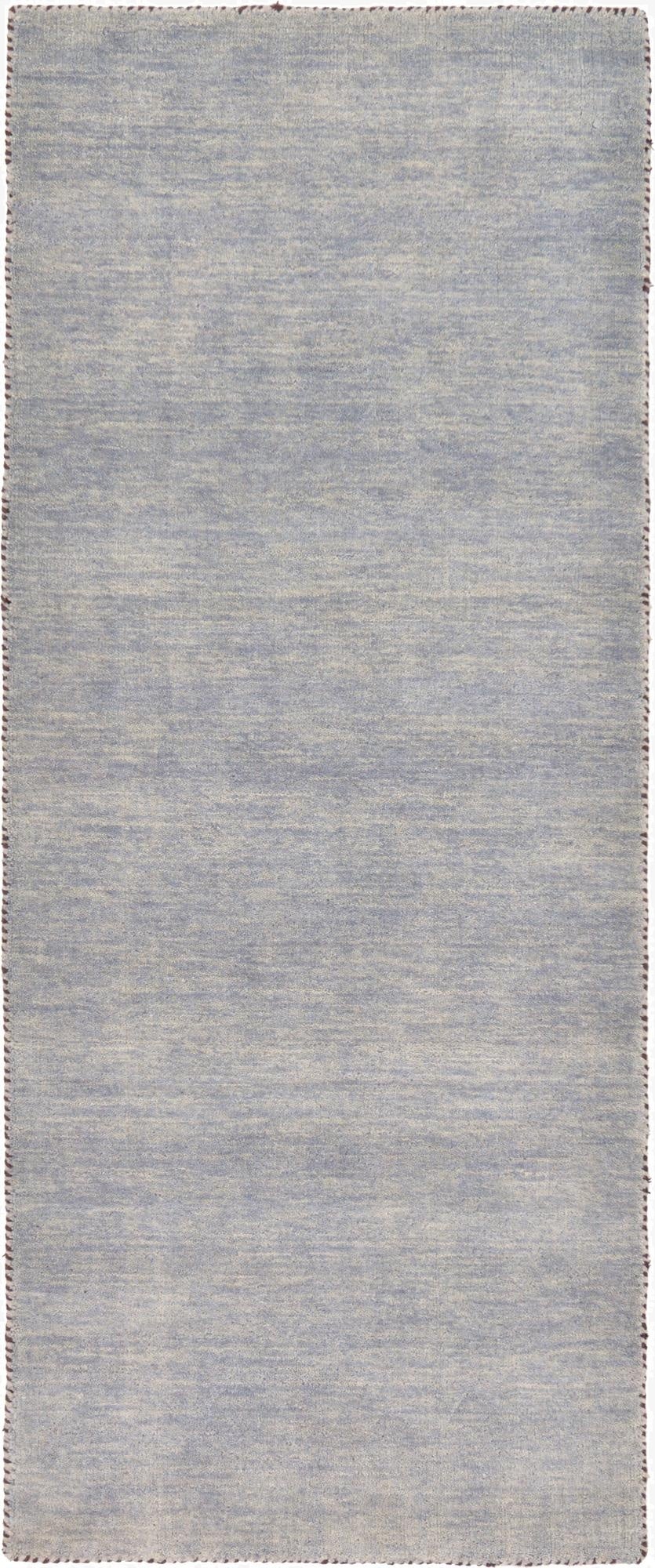 2' 7 x 6' 7  Hand Knotted Solid Gabbeh Wool Runner Rug