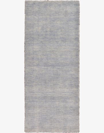 2' 7 x 6' 7 Hand Knotted Solid Gabbeh Wool Runner Rug