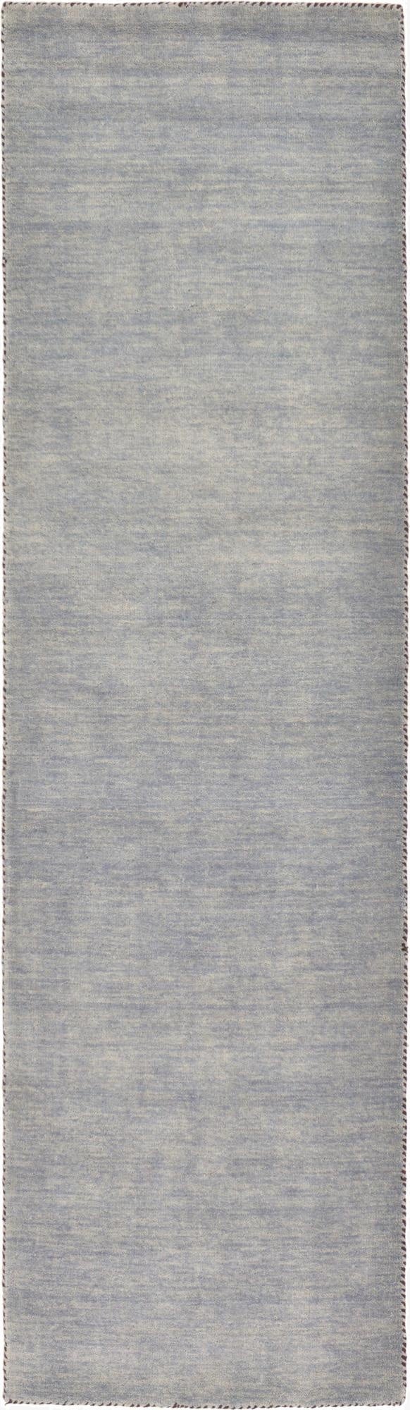 2' 7 x 9' 10  Hand Knotted Solid Gabbeh Wool Runner Rug