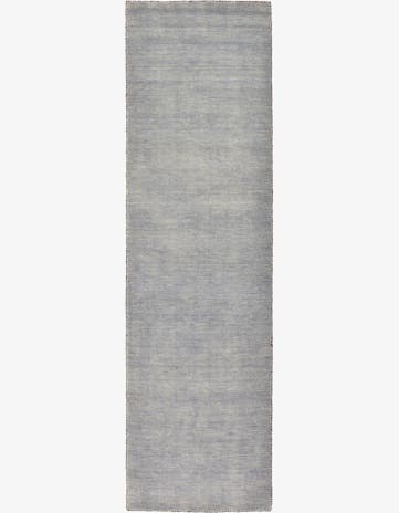 2' 7 x 9' 10 Hand Knotted Solid Gabbeh Wool Runner Rug
