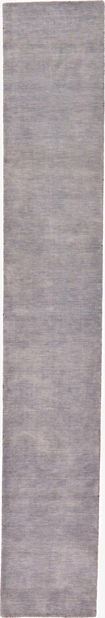80cm x 500cm  Hand Knotted Solid Gabbeh Wool Runner Rug