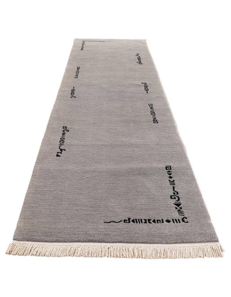Detail image of 3' x 11' 3 Hand Knotted Tibet Wool Runner Rug