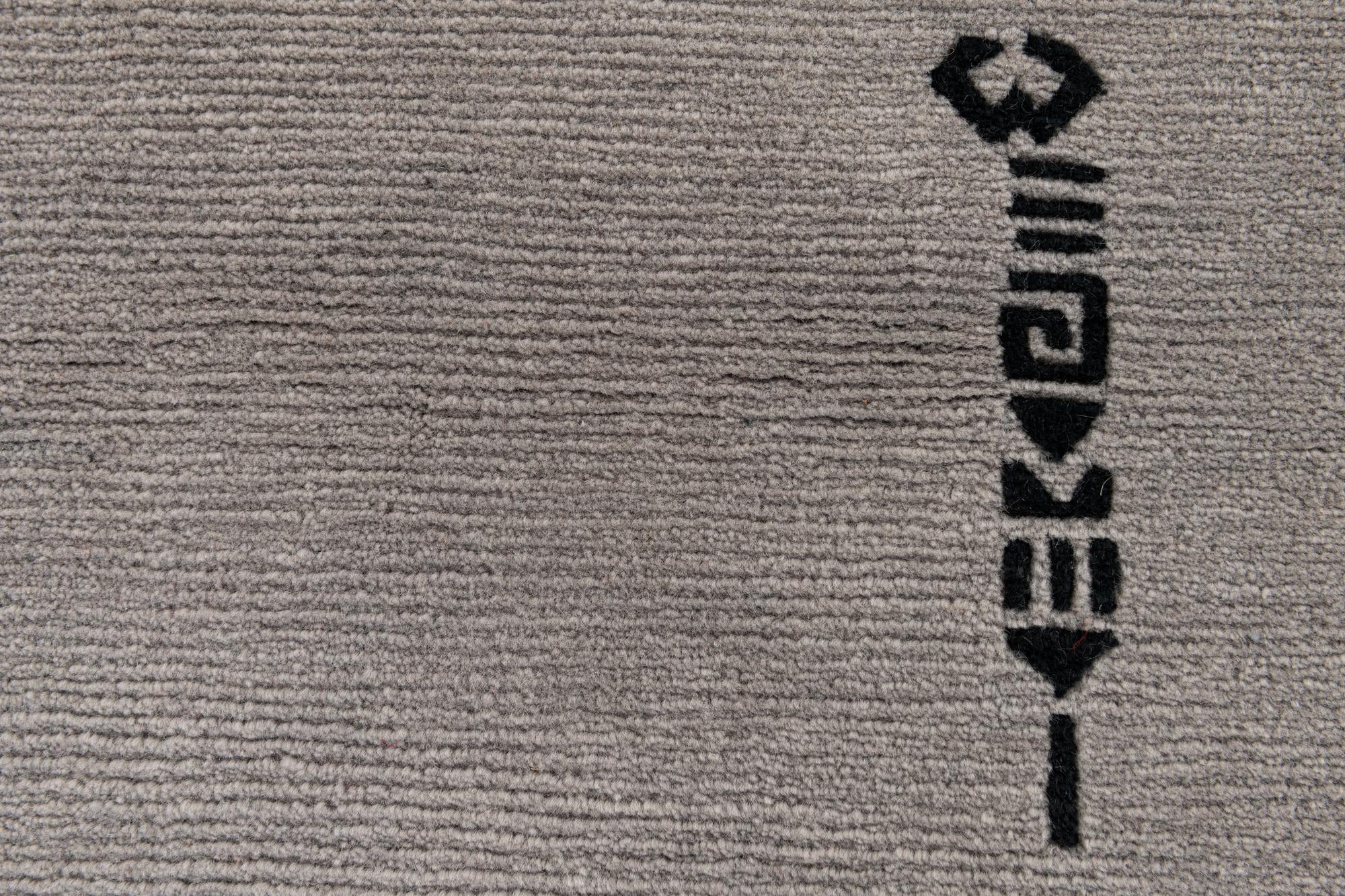 3' x 11' 3 Hand Knotted Tibet Wool Runner Rug