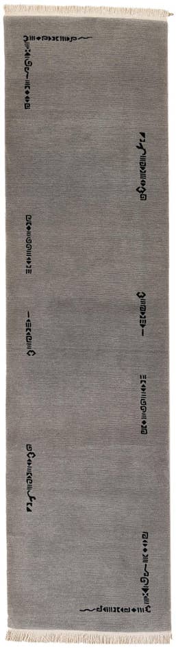 Detail image of 3' x 11' 3 Hand Knotted Tibet Wool Runner Rug
