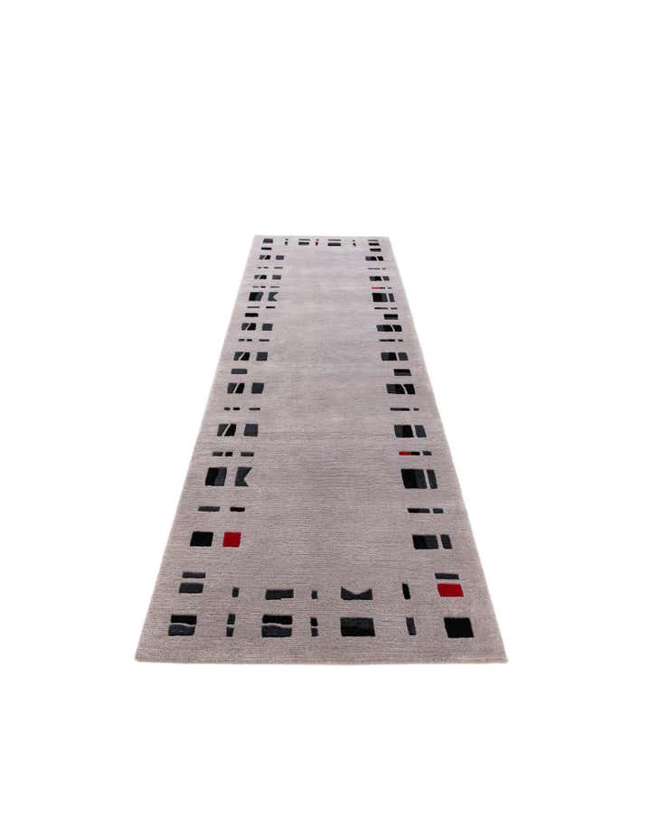 2' 9 x 9' 8 Hand Knotted Tibet Wool Runner Rug