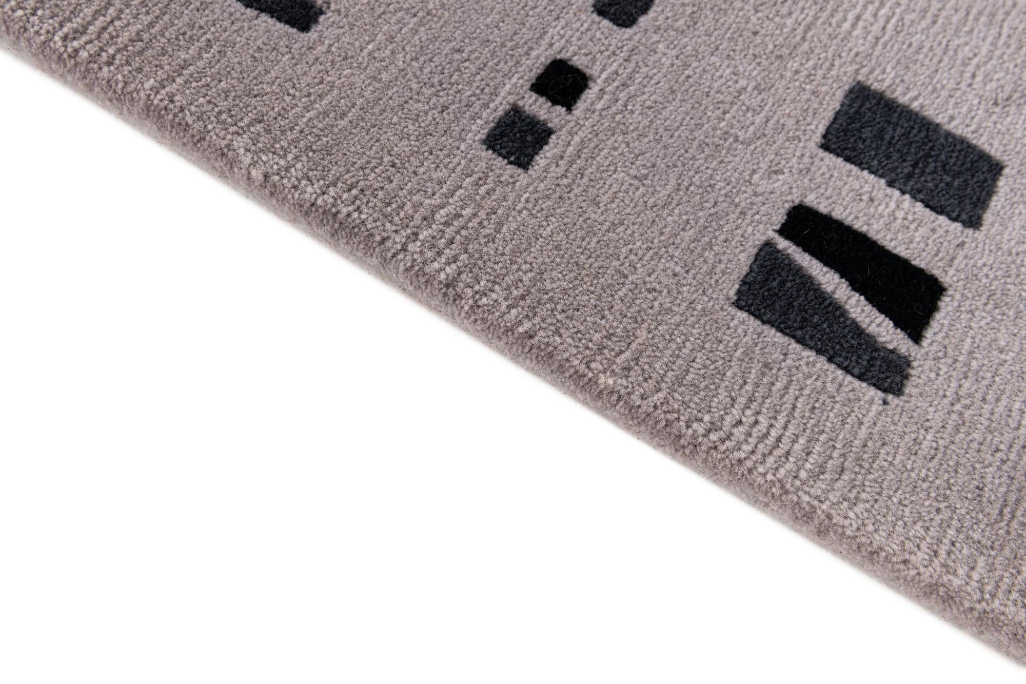 2' 9 x 9' 8 Hand Knotted Tibet Wool Runner Rug