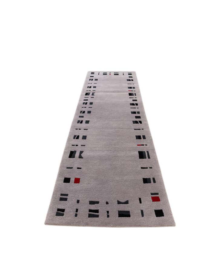 2' 8 x 9' 8 Hand Knotted Tibet Wool Runner Rug