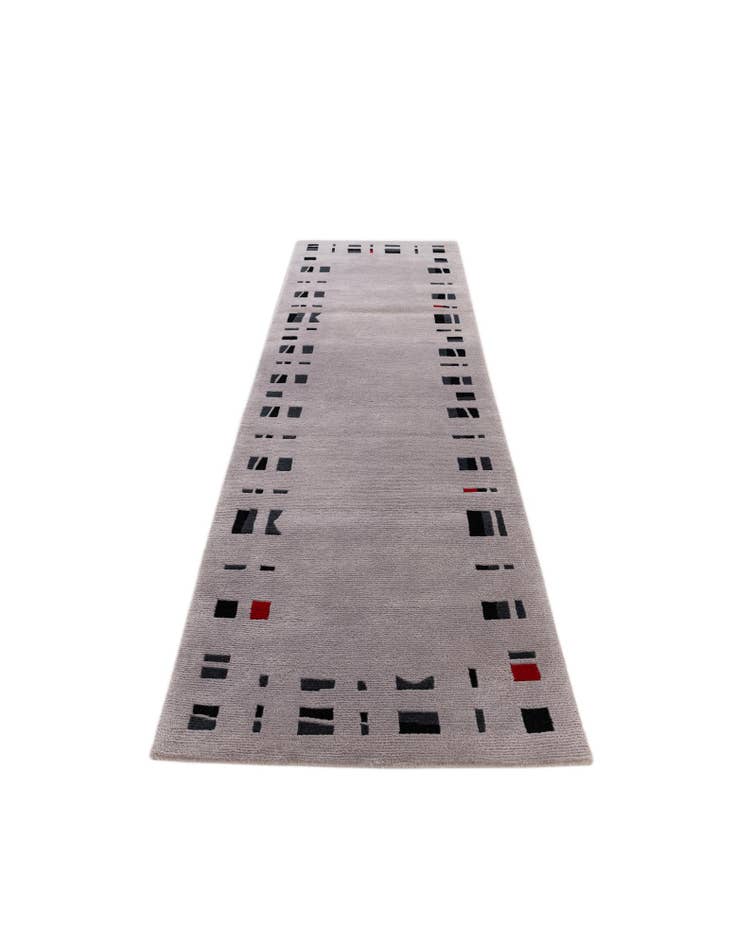 Detail image of 2' 8 x 9' 8 Hand Knotted Tibet Wool Runner Rug
