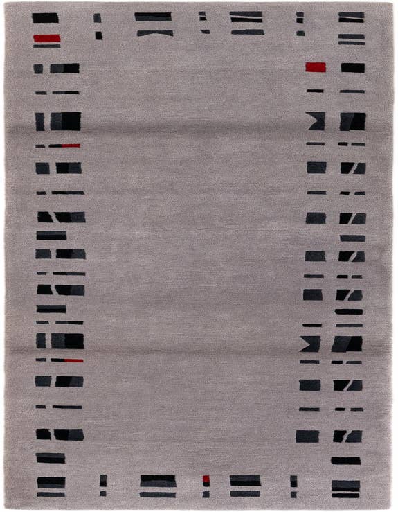 Detail image of 2' 8 x 9' 8 Hand Knotted Tibet Wool Runner Rug