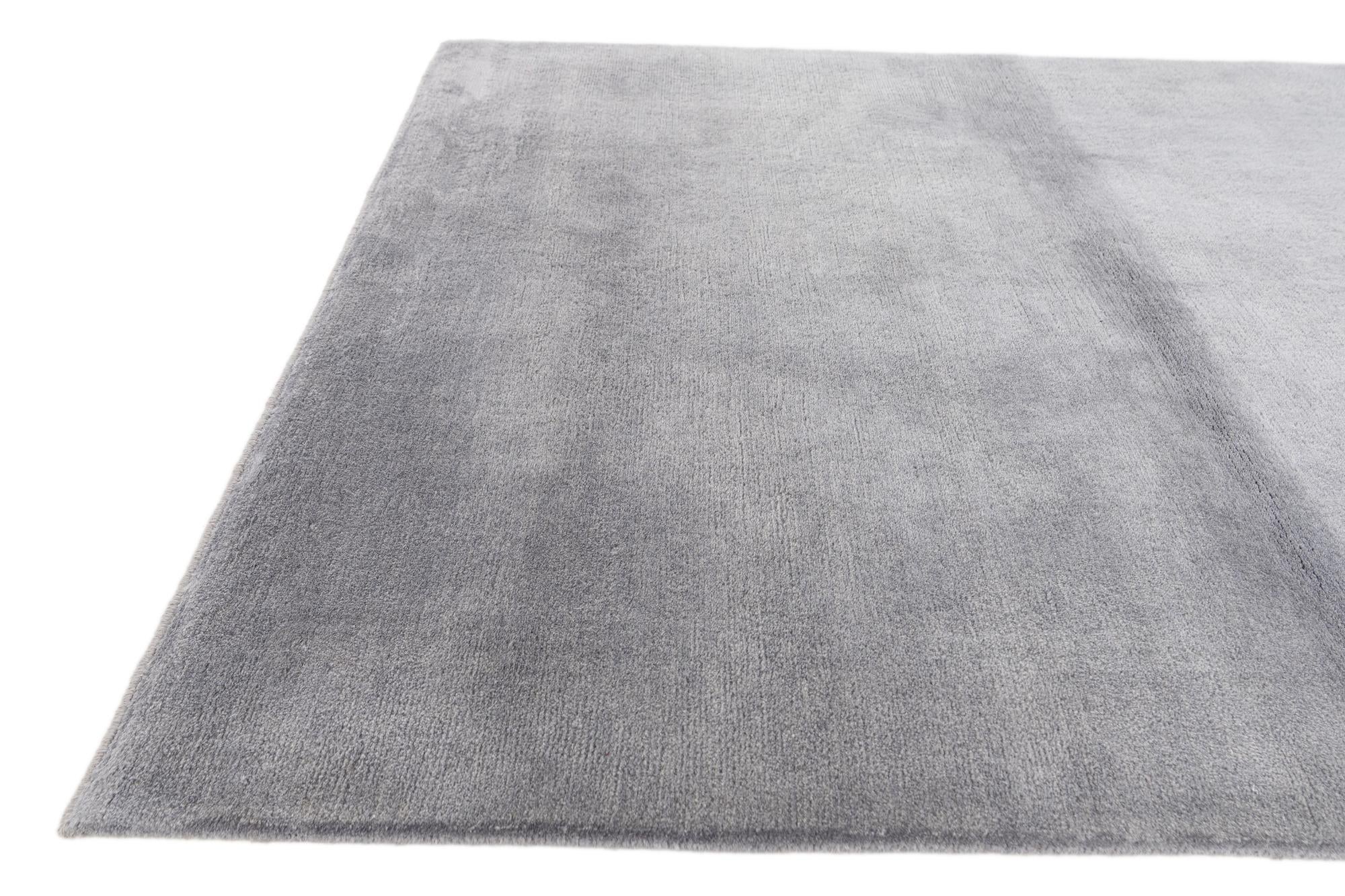 3' 10 x 7' 9 Hand Knotted Tibet Wool Runner Rug