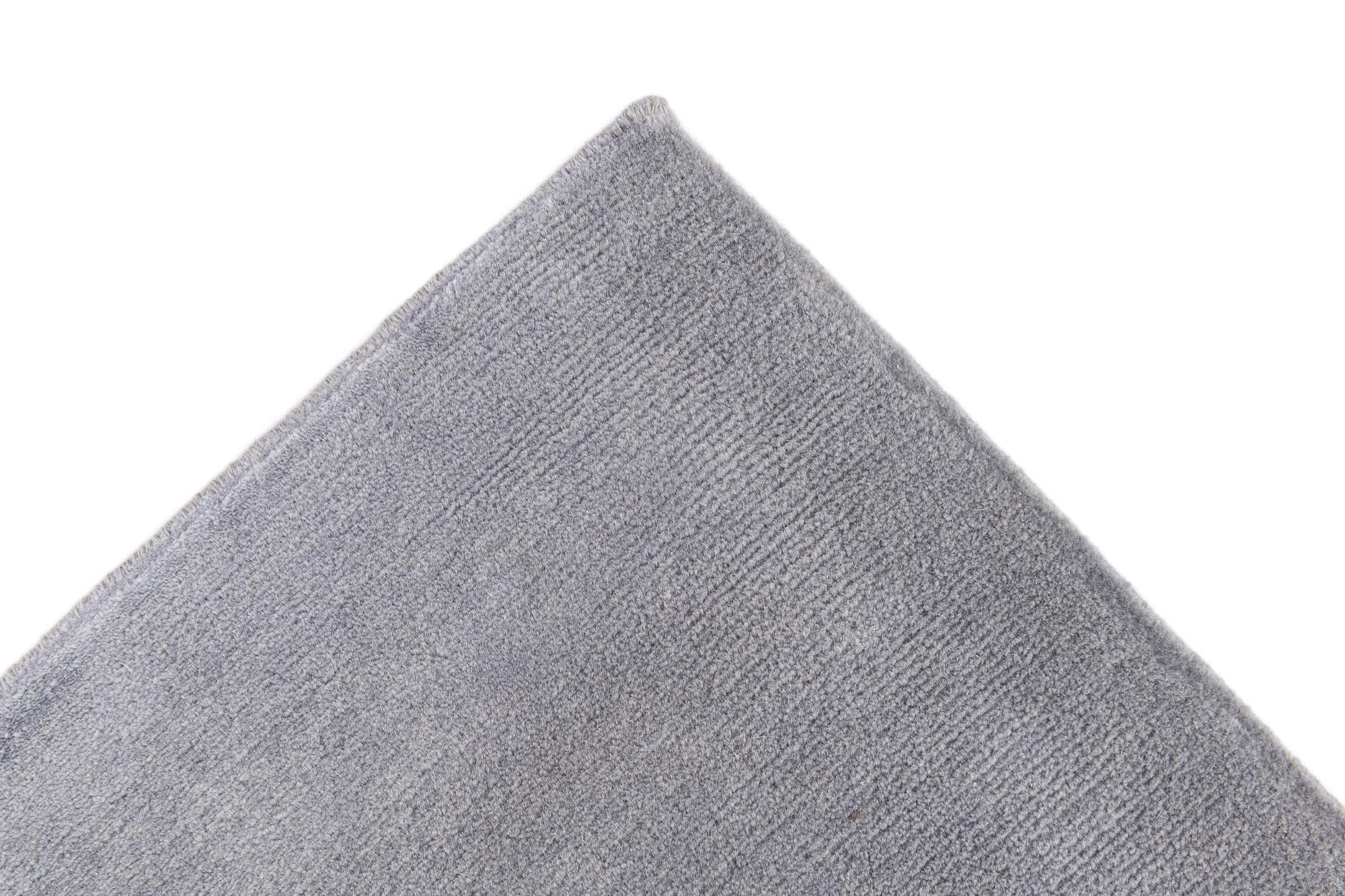 3' 10 x 7' 9 Hand Knotted Tibet Wool Runner Rug