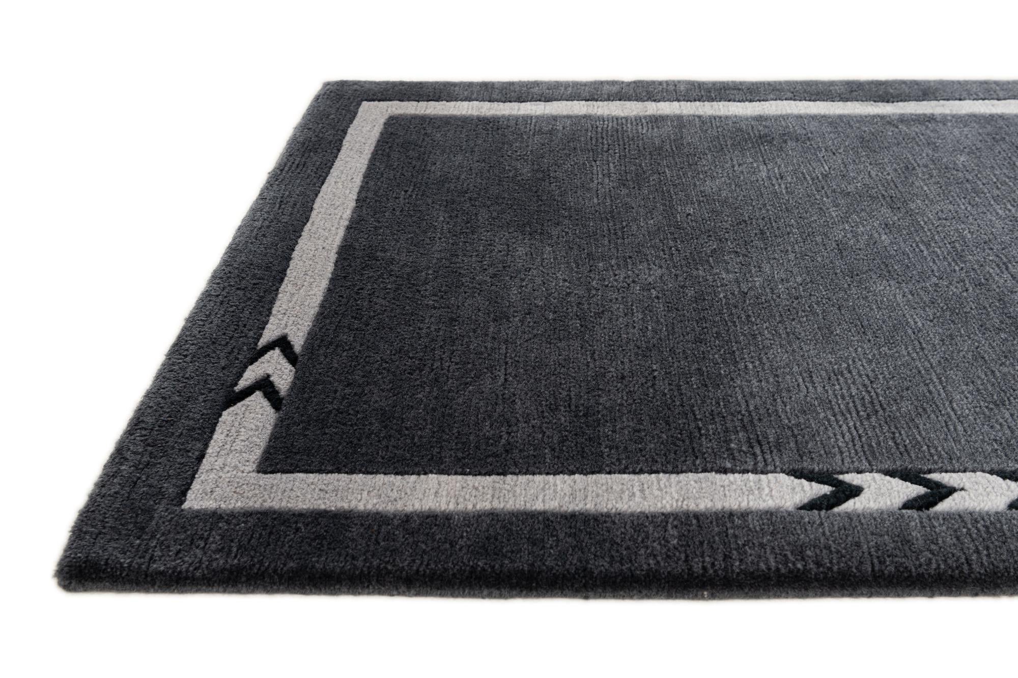 2' 9 x 11' 4 Hand Knotted Tibet Wool Runner Rug