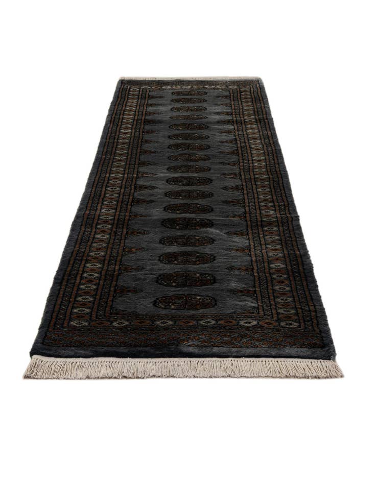 Detail image of 2' 7 x 10' 1 Hand Knotted Torkaman Oriental Wool Runner Rug