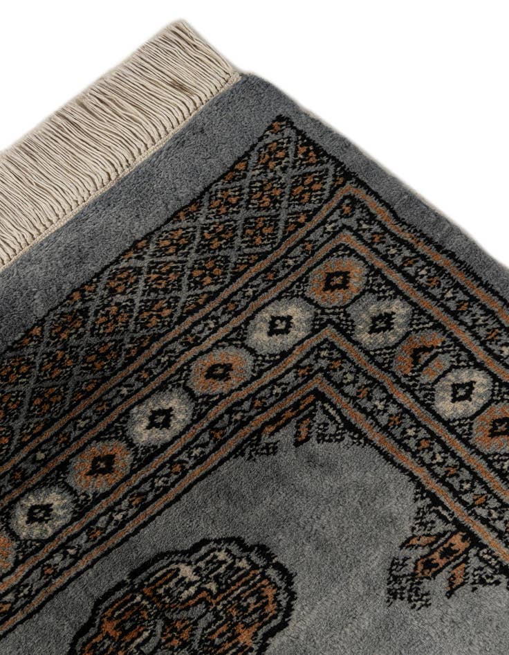 Detail image of 2' 7 x 10' 1  Hand Knotted Torkaman Oriental Wool Runner Rug