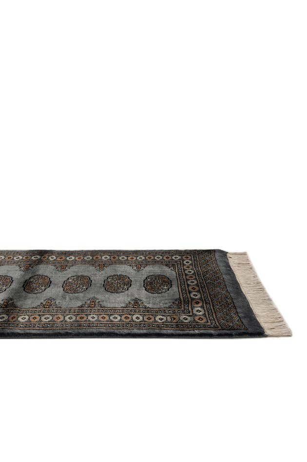 Detail image of 2' 7 x 10' 1 Hand Knotted Torkaman Oriental Wool Runner Rug