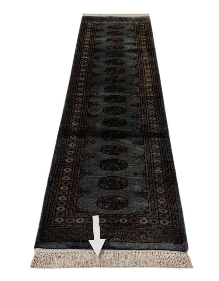2' 7 x 10' 1 Hand Knotted Torkaman Oriental Wool Runner Rug