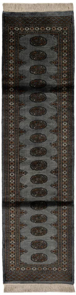 Detail image of 2' 7 x 10' 1 Hand Knotted Torkaman Oriental Wool Runner Rug