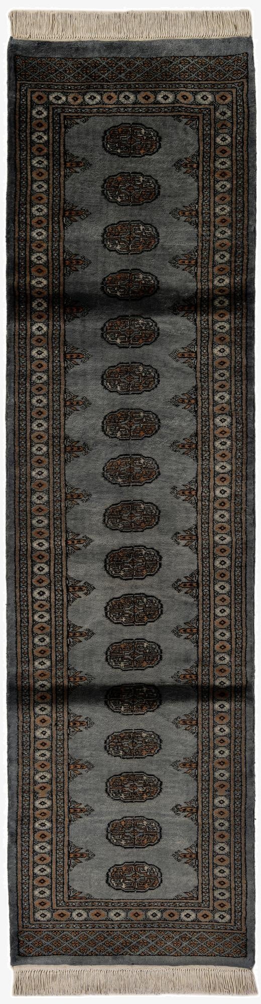 2' 7 x 10' 1  Hand Knotted Torkaman Oriental Wool Runner Rug
