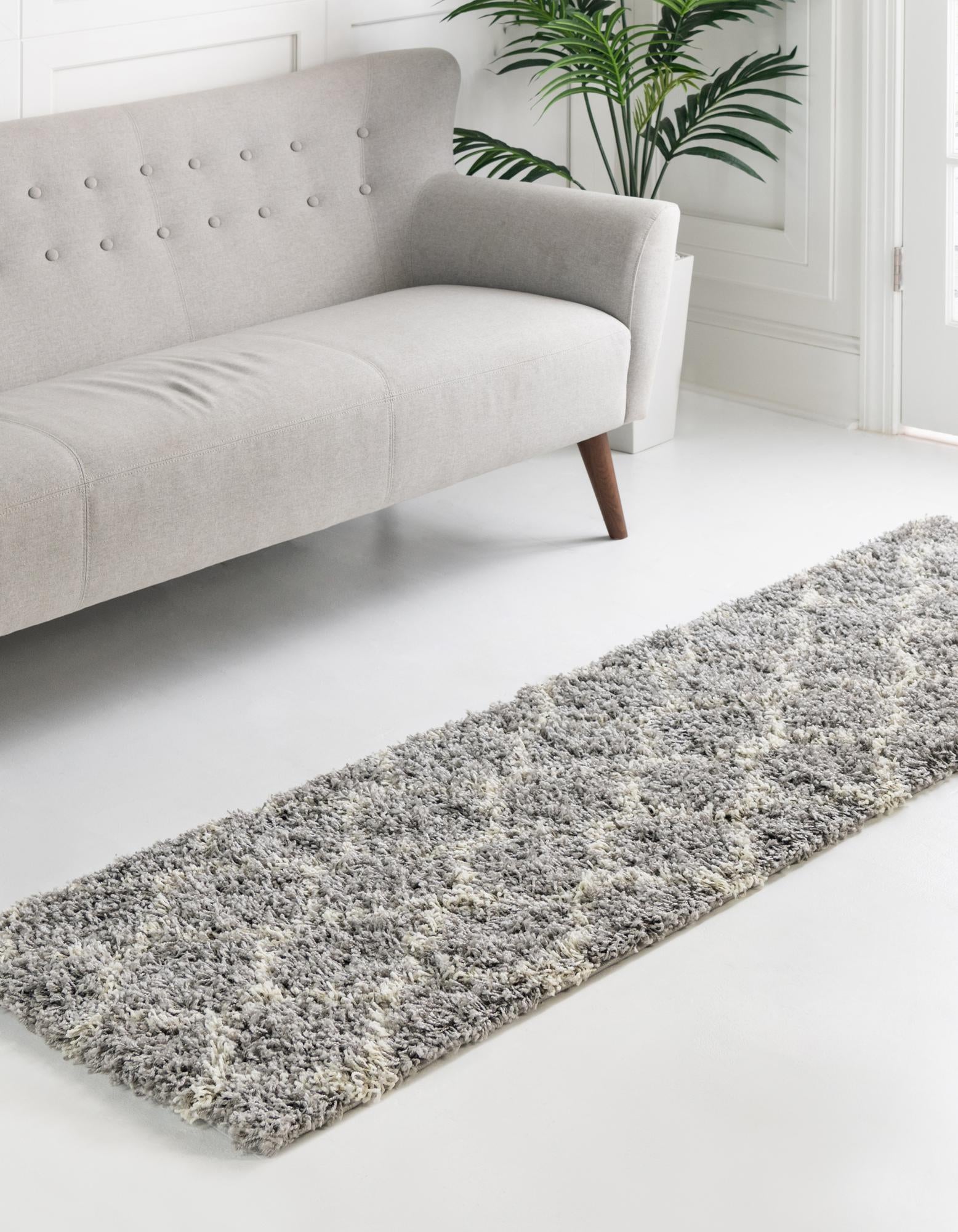 3' 3 x 16' 5 Trellis Shag Runner Rug