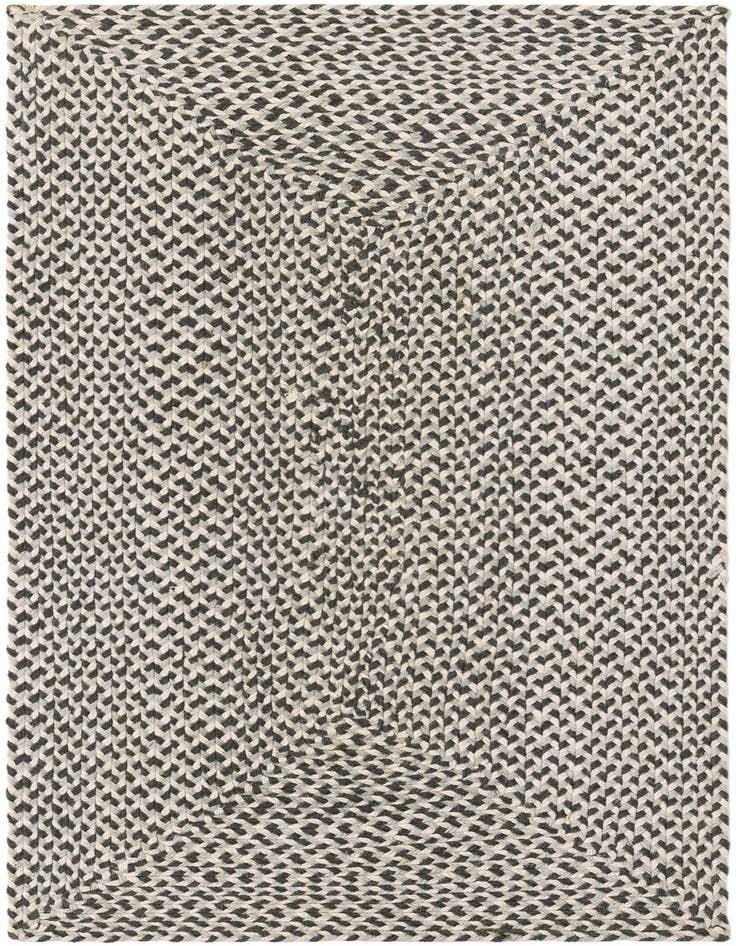 Detail image of 2' x 4' 1  Hand Tweed Braided Jute Runner Rug
