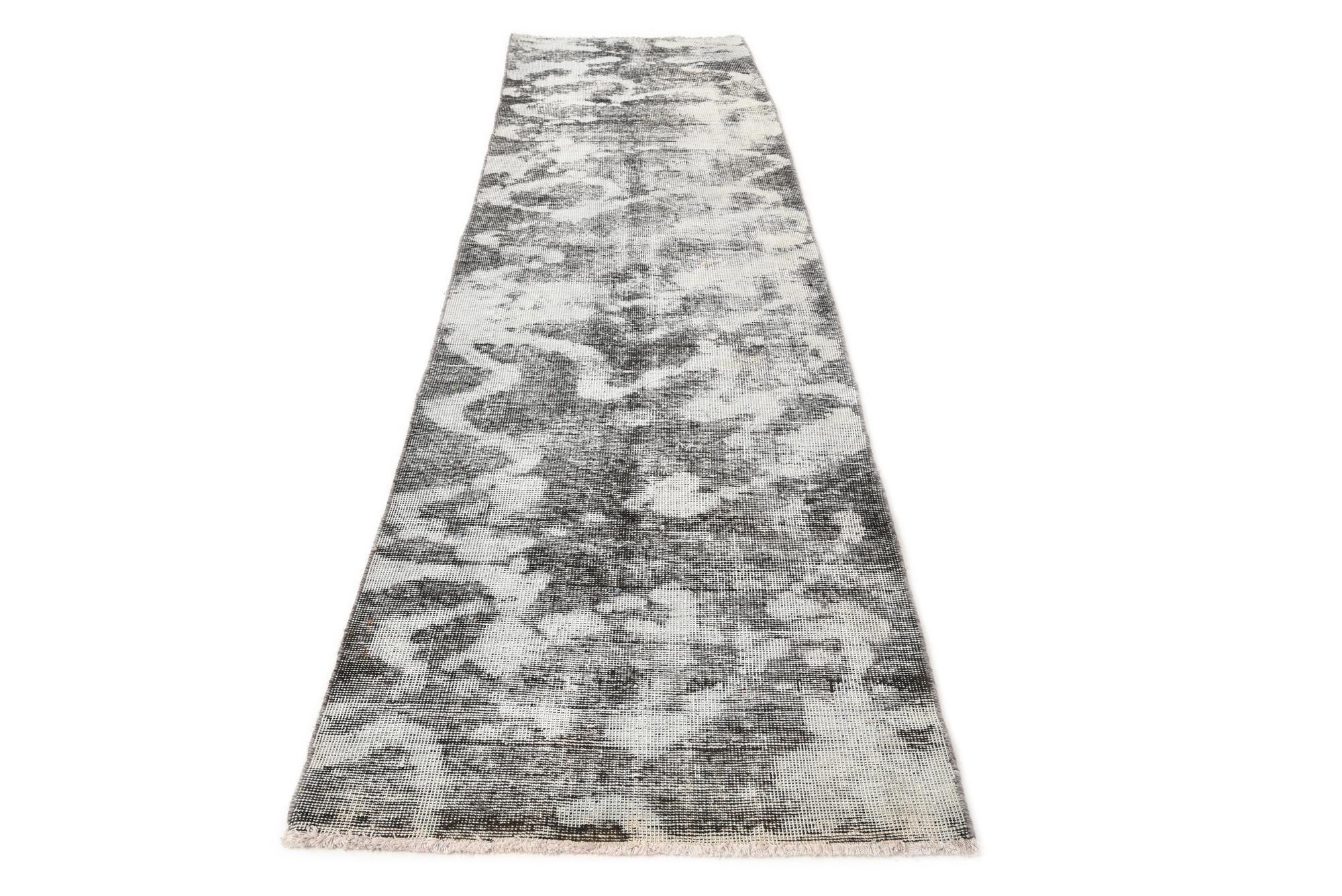2' 10 x 11' 4 Hand Knotted Ultra Vintage Persian Wool Runner Rug