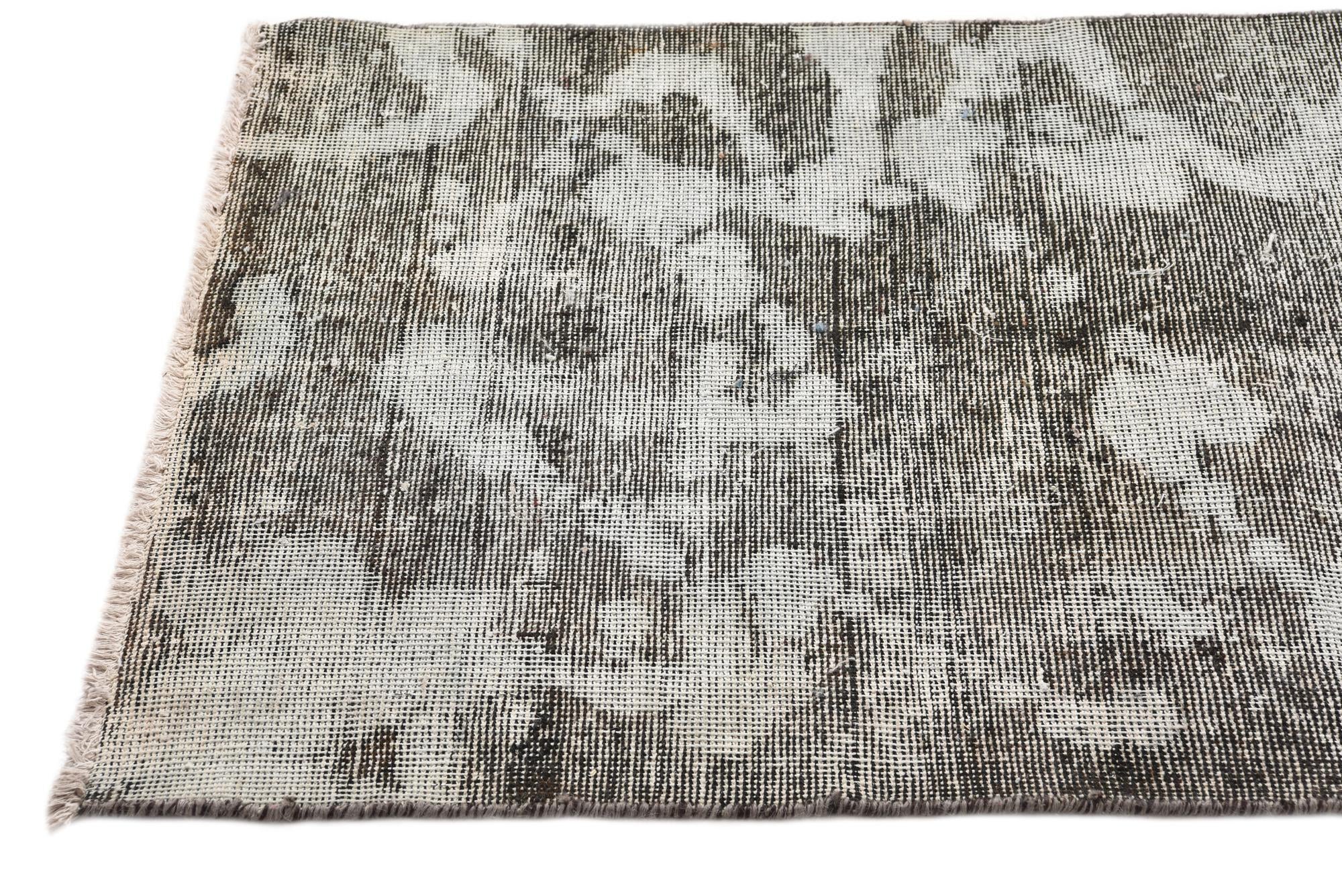2' 10 x 11' 4 Hand Knotted Ultra Vintage Persian Wool Runner Rug