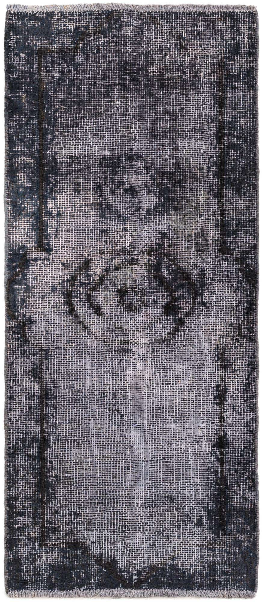 1' 9 x 4' 2 Hand Knotted Ultra Vintage Persian Wool Runner Rug
