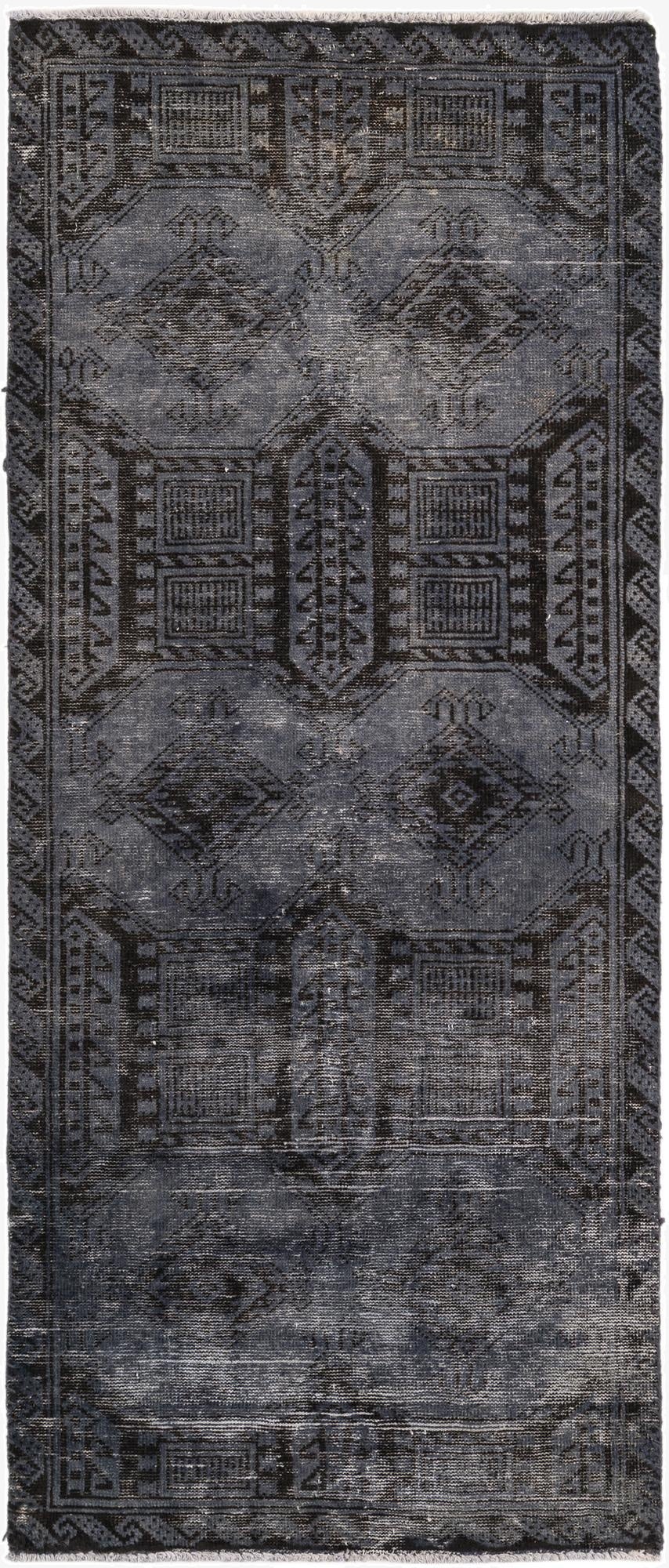 2' 8 x 6' 3  Hand Knotted Ultra Vintage Persian Wool Runner Rug