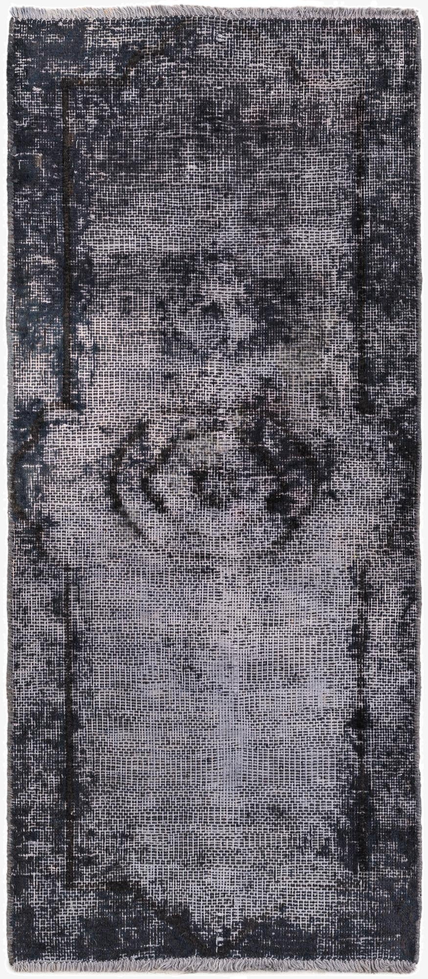 1' 9 x 4' 2  Hand Knotted Ultra Vintage Persian Wool Runner Rug