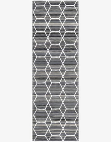 Gray Easy-Clean Vista Breeze Indoor / Outdoor Runner Rug