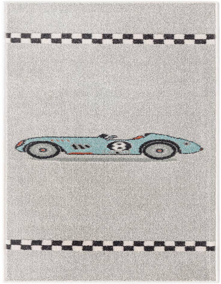 Detail image of 2' 2 x 6' Racecar Whimsy Kids Runner Rug