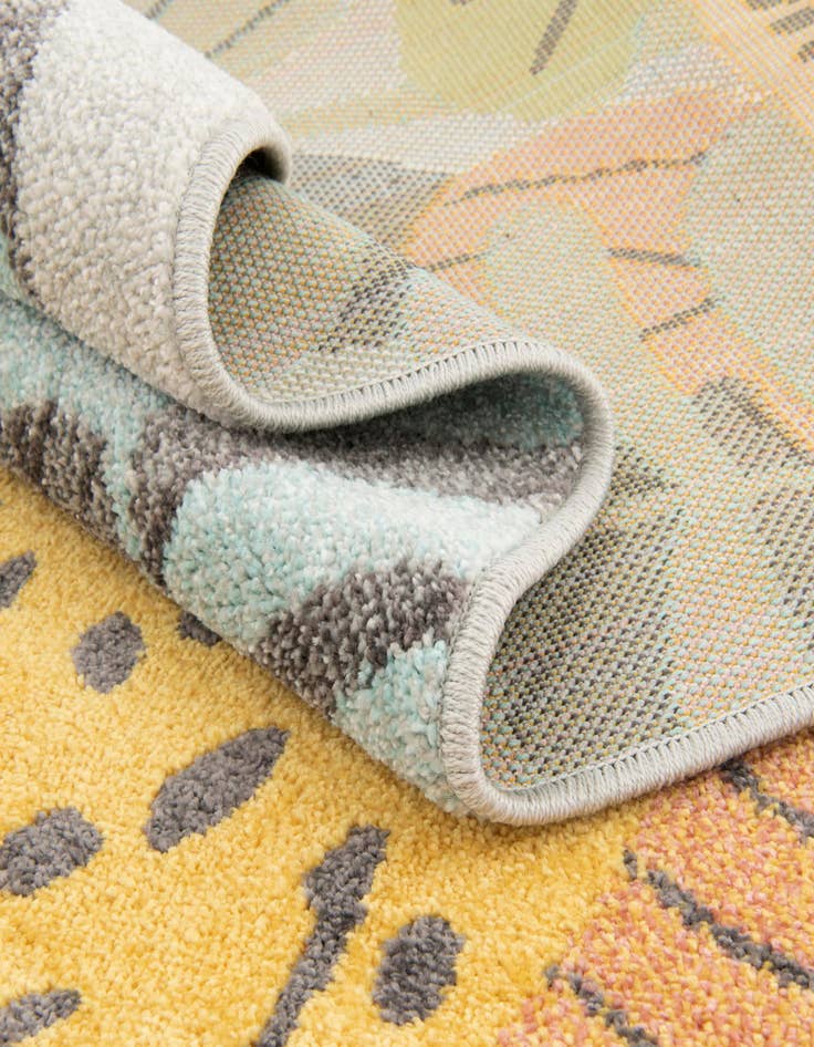 Detail image of 2' 2 x 4' Leopard Whimsy Kids Runner Rug