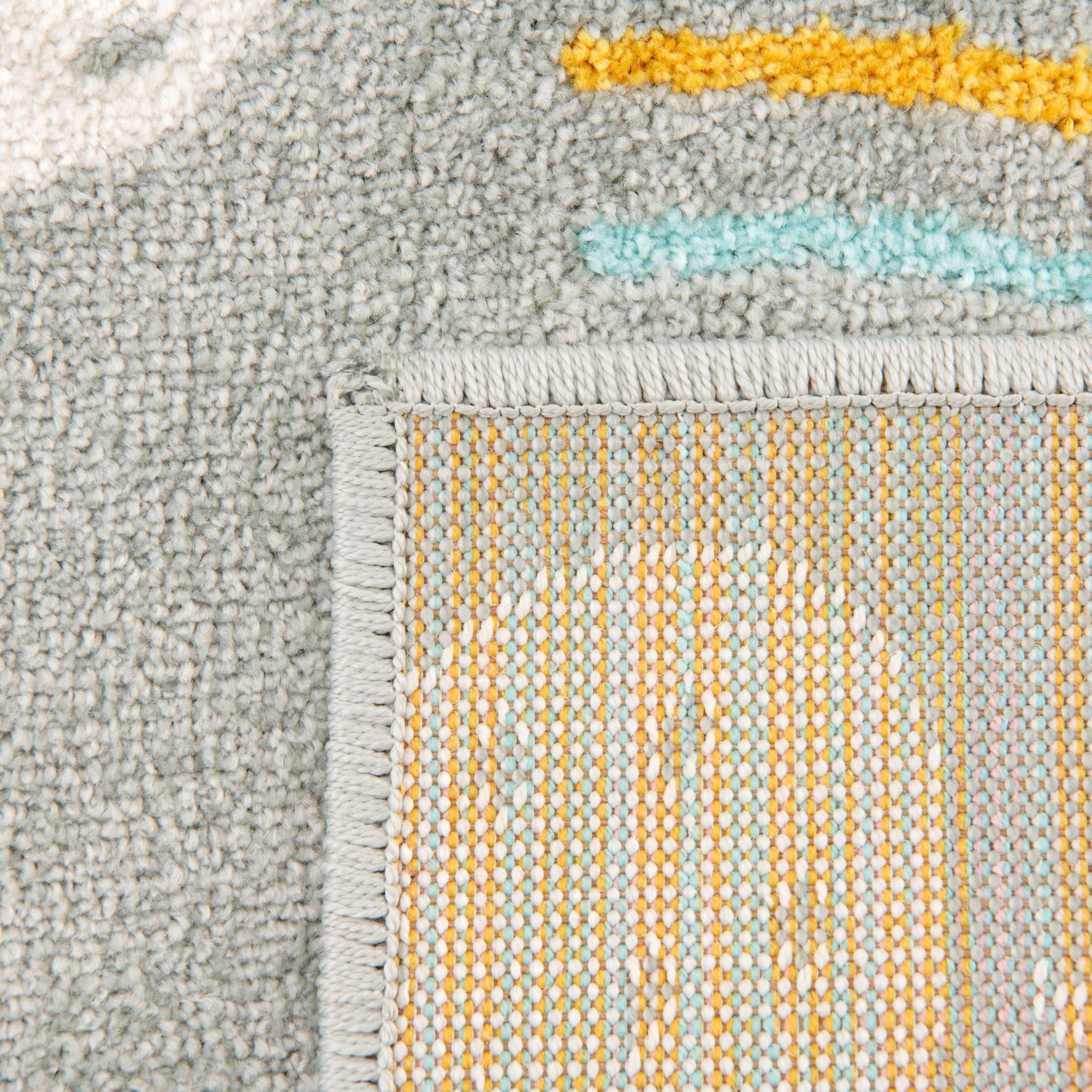 2' 2 x 6' Clouds and Rainbows Whimsy Kids Runner Rug