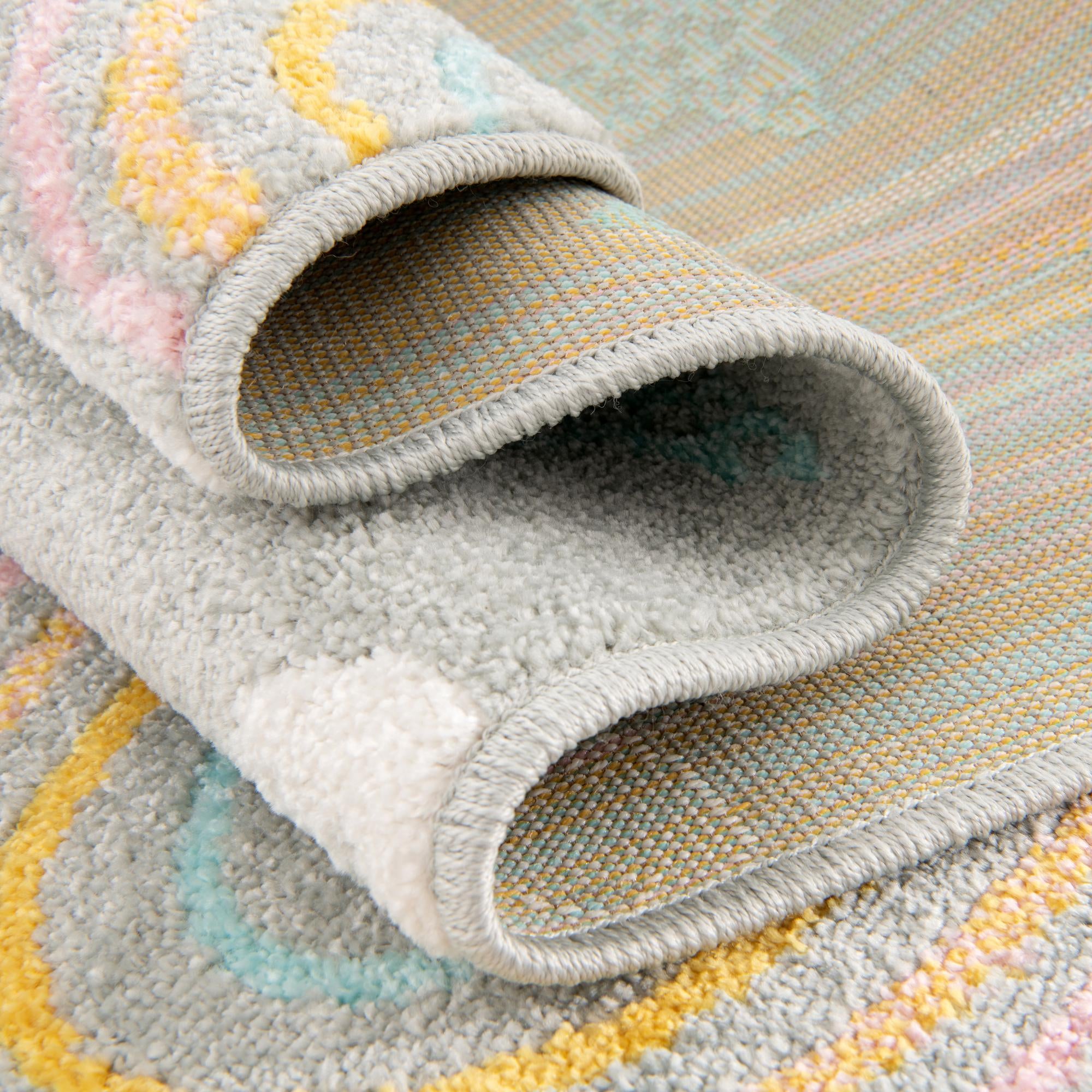 2' 2 x 6' Clouds and Rainbows Whimsy Kids Runner Rug