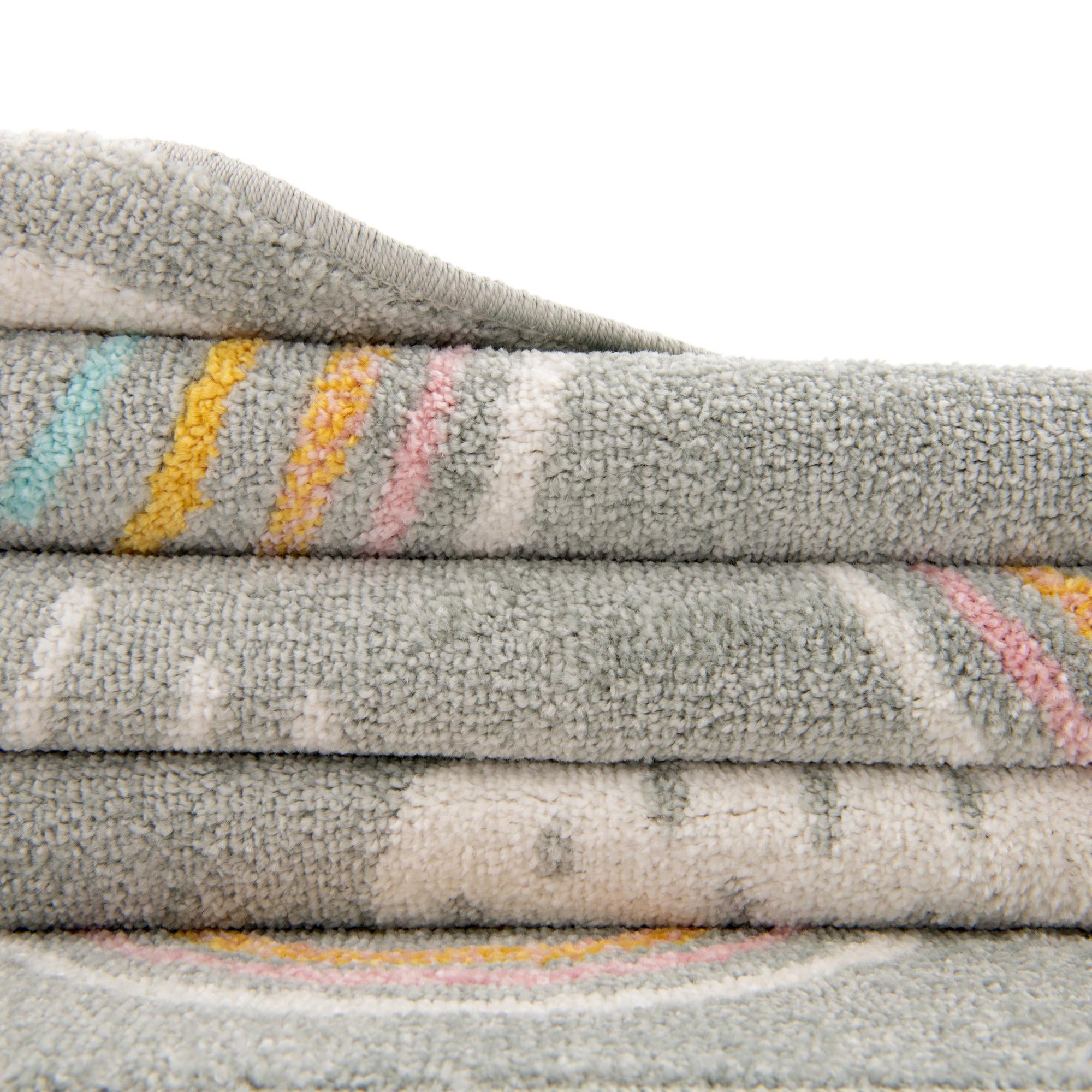 2' 2 x 6' Clouds and Rainbows Whimsy Kids Runner Rug